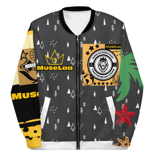 MuseLaa WorldWide Work Hard | Bomber Jacket